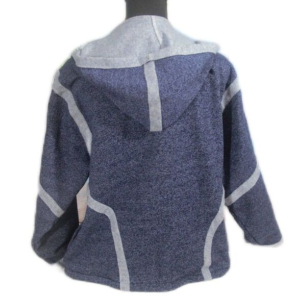 Double Zero Hooded Cardigan Jacket Open Front Long Sleeve Size Small Oversized - Picture 6 of 9